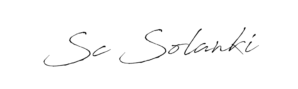Design your own signature with our free online signature maker. With this signature software, you can create a handwritten (Antro_Vectra) signature for name Sc Solanki. Sc Solanki signature style 6 images and pictures png