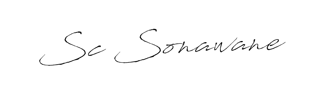 Sc Sonawane stylish signature style. Best Handwritten Sign (Antro_Vectra) for my name. Handwritten Signature Collection Ideas for my name Sc Sonawane. Sc Sonawane signature style 6 images and pictures png