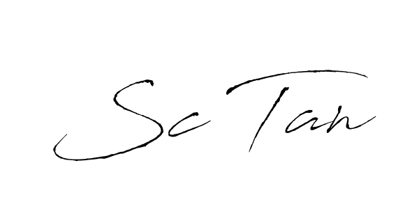 Use a signature maker to create a handwritten signature online. With this signature software, you can design (Antro_Vectra) your own signature for name Sc Tan. Sc Tan signature style 6 images and pictures png
