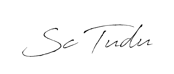 How to make Sc Tudu signature? Antro_Vectra is a professional autograph style. Create handwritten signature for Sc Tudu name. Sc Tudu signature style 6 images and pictures png