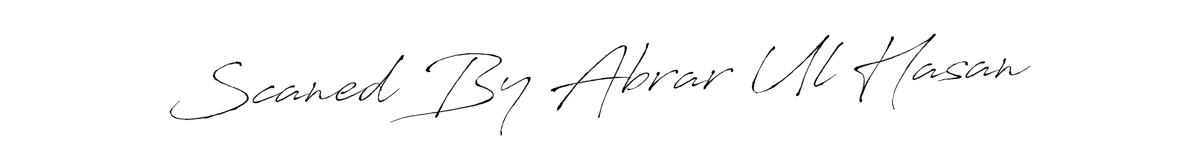 Design your own signature with our free online signature maker. With this signature software, you can create a handwritten (Antro_Vectra) signature for name Scaned By Abrar Ul Hasan. Scaned By Abrar Ul Hasan signature style 6 images and pictures png