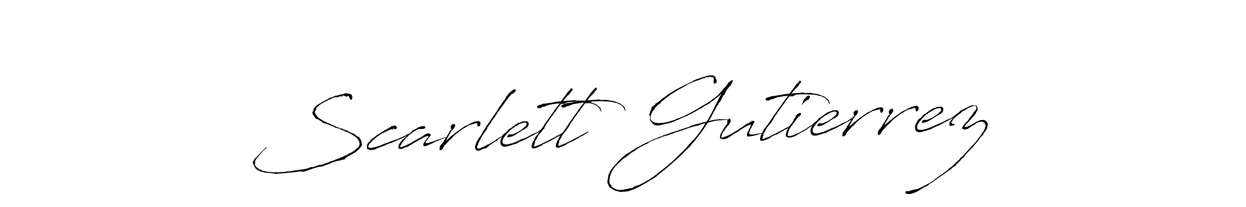 How to make Scarlett Gutierrez name signature. Use Antro_Vectra style for creating short signs online. This is the latest handwritten sign. Scarlett Gutierrez signature style 6 images and pictures png