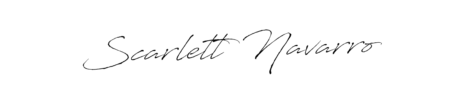 Make a beautiful signature design for name Scarlett Navarro. With this signature (Antro_Vectra) style, you can create a handwritten signature for free. Scarlett Navarro signature style 6 images and pictures png