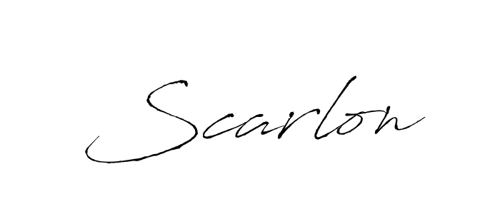 Scarlon stylish signature style. Best Handwritten Sign (Antro_Vectra) for my name. Handwritten Signature Collection Ideas for my name Scarlon. Scarlon signature style 6 images and pictures png