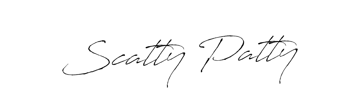 You should practise on your own different ways (Antro_Vectra) to write your name (Scatty Patty) in signature. don't let someone else do it for you. Scatty Patty signature style 6 images and pictures png