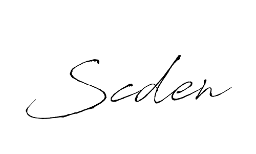 Antro_Vectra is a professional signature style that is perfect for those who want to add a touch of class to their signature. It is also a great choice for those who want to make their signature more unique. Get Scden name to fancy signature for free. Scden signature style 6 images and pictures png