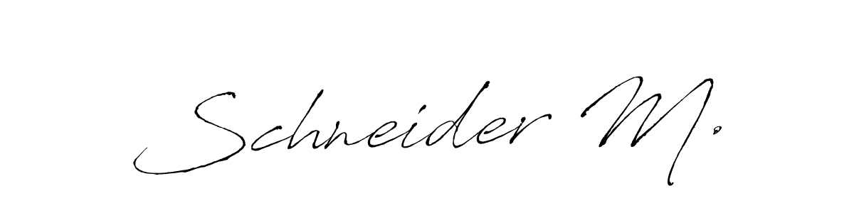 How to make Schneider M. signature? Antro_Vectra is a professional autograph style. Create handwritten signature for Schneider M. name. Schneider M. signature style 6 images and pictures png