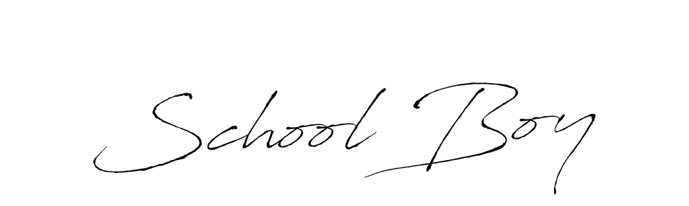 Also we have School Boy name is the best signature style. Create professional handwritten signature collection using Antro_Vectra autograph style. School Boy signature style 6 images and pictures png