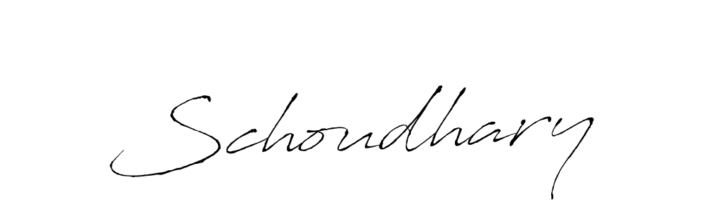 Use a signature maker to create a handwritten signature online. With this signature software, you can design (Antro_Vectra) your own signature for name Schoudhary. Schoudhary signature style 6 images and pictures png