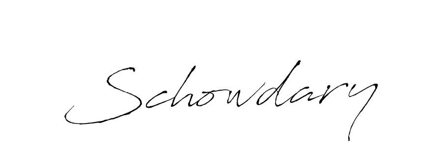 Design your own signature with our free online signature maker. With this signature software, you can create a handwritten (Antro_Vectra) signature for name Schowdary. Schowdary signature style 6 images and pictures png