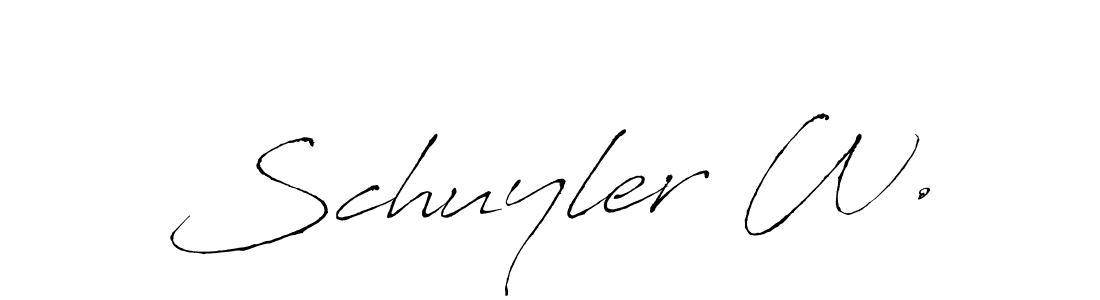 Also You can easily find your signature by using the search form. We will create Schuyler W. name handwritten signature images for you free of cost using Antro_Vectra sign style. Schuyler W. signature style 6 images and pictures png