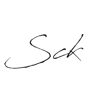 How to make Sck name signature. Use Antro_Vectra style for creating short signs online. This is the latest handwritten sign. Sck signature style 6 images and pictures png