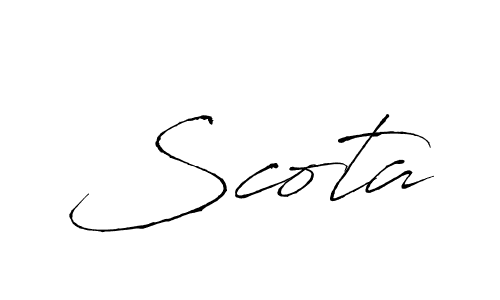 Make a beautiful signature design for name Scota. With this signature (Antro_Vectra) style, you can create a handwritten signature for free. Scota signature style 6 images and pictures png