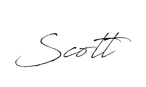 Design your own signature with our free online signature maker. With this signature software, you can create a handwritten (Antro_Vectra) signature for name Scott. Scott signature style 6 images and pictures png