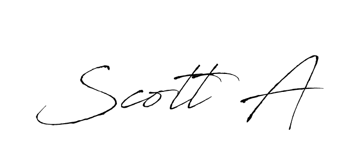 Similarly Antro_Vectra is the best handwritten signature design. Signature creator online .You can use it as an online autograph creator for name Scott A. Scott A signature style 6 images and pictures png