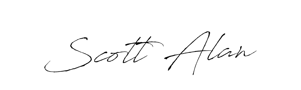 It looks lik you need a new signature style for name Scott Alan. Design unique handwritten (Antro_Vectra) signature with our free signature maker in just a few clicks. Scott Alan signature style 6 images and pictures png