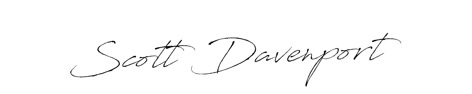 Scott Davenport stylish signature style. Best Handwritten Sign (Antro_Vectra) for my name. Handwritten Signature Collection Ideas for my name Scott Davenport. Scott Davenport signature style 6 images and pictures png