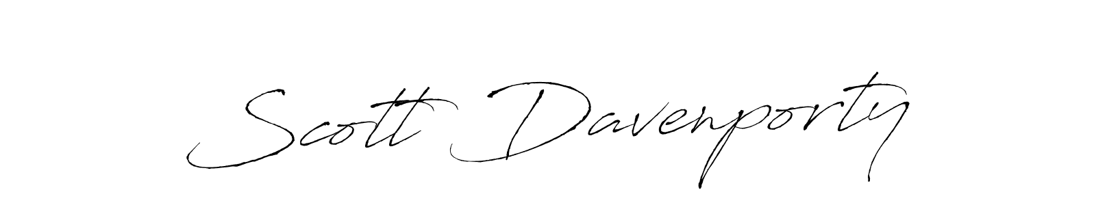 How to make Scott Davenporty name signature. Use Antro_Vectra style for creating short signs online. This is the latest handwritten sign. Scott Davenporty signature style 6 images and pictures png