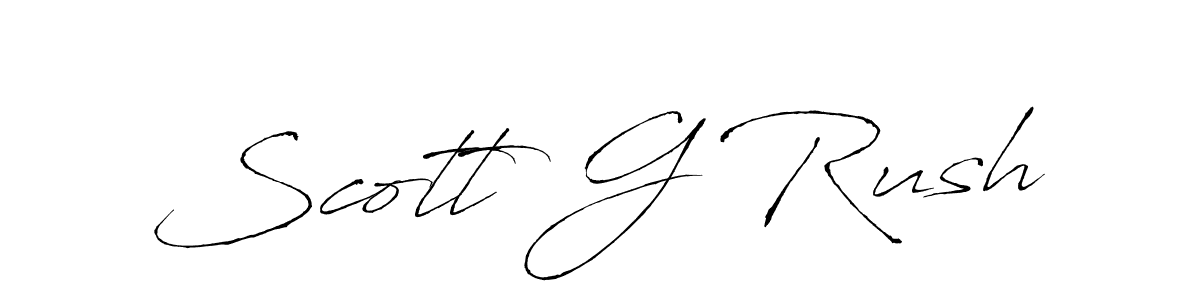 Scott G Rush stylish signature style. Best Handwritten Sign (Antro_Vectra) for my name. Handwritten Signature Collection Ideas for my name Scott G Rush. Scott G Rush signature style 6 images and pictures png