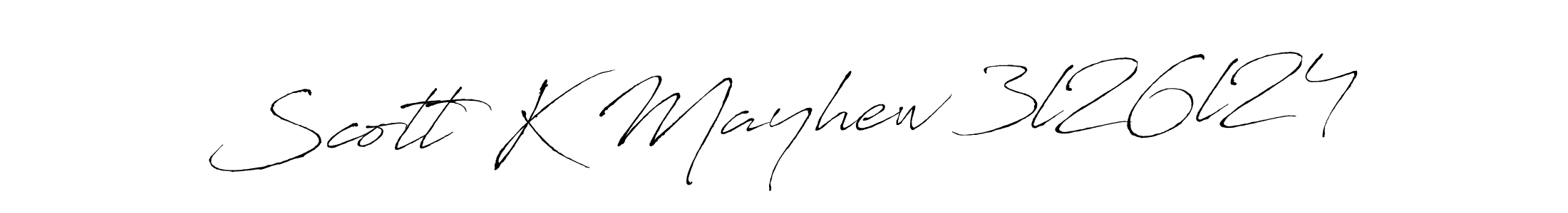 Use a signature maker to create a handwritten signature online. With this signature software, you can design (Antro_Vectra) your own signature for name Scott K Mayhew 3l26l24. Scott K Mayhew 3l26l24 signature style 6 images and pictures png