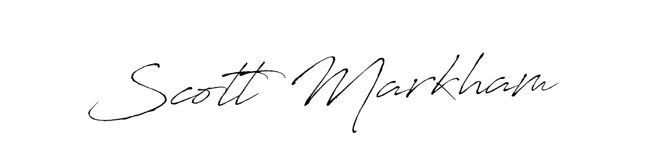 Make a beautiful signature design for name Scott Markham. With this signature (Antro_Vectra) style, you can create a handwritten signature for free. Scott Markham signature style 6 images and pictures png