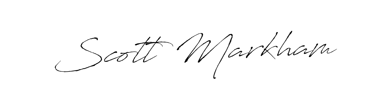 Make a beautiful signature design for name Scott Markham. With this signature (Antro_Vectra) style, you can create a handwritten signature for free. Scott Markham signature style 6 images and pictures png