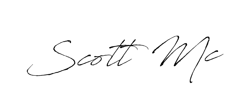 Make a beautiful signature design for name Scott Mc. With this signature (Antro_Vectra) style, you can create a handwritten signature for free. Scott Mc signature style 6 images and pictures png