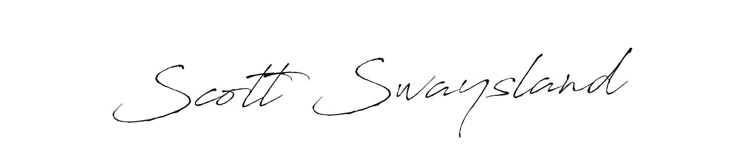 Antro_Vectra is a professional signature style that is perfect for those who want to add a touch of class to their signature. It is also a great choice for those who want to make their signature more unique. Get Scott Swaysland name to fancy signature for free. Scott Swaysland signature style 6 images and pictures png