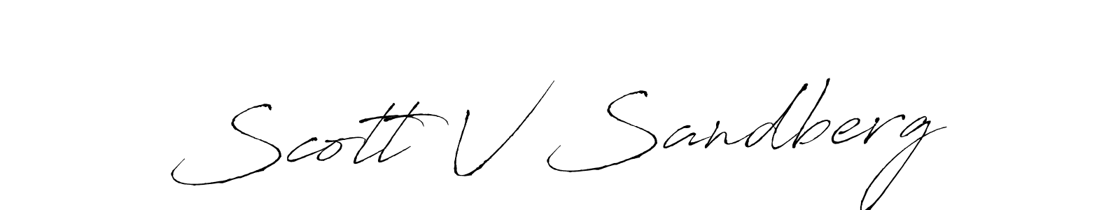 Design your own signature with our free online signature maker. With this signature software, you can create a handwritten (Antro_Vectra) signature for name Scott V Sandberg. Scott V Sandberg signature style 6 images and pictures png