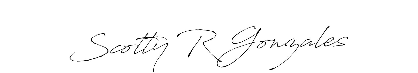 Make a beautiful signature design for name Scotty R Gonzales. With this signature (Antro_Vectra) style, you can create a handwritten signature for free. Scotty R Gonzales signature style 6 images and pictures png