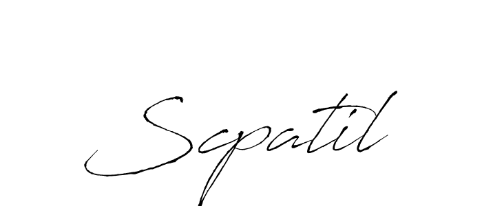 How to make Scpatil signature? Antro_Vectra is a professional autograph style. Create handwritten signature for Scpatil name. Scpatil signature style 6 images and pictures png