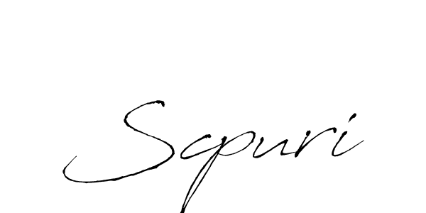 How to make Scpuri signature? Antro_Vectra is a professional autograph style. Create handwritten signature for Scpuri name. Scpuri signature style 6 images and pictures png