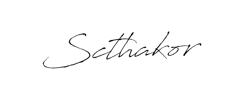 How to make Scthakor signature? Antro_Vectra is a professional autograph style. Create handwritten signature for Scthakor name. Scthakor signature style 6 images and pictures png