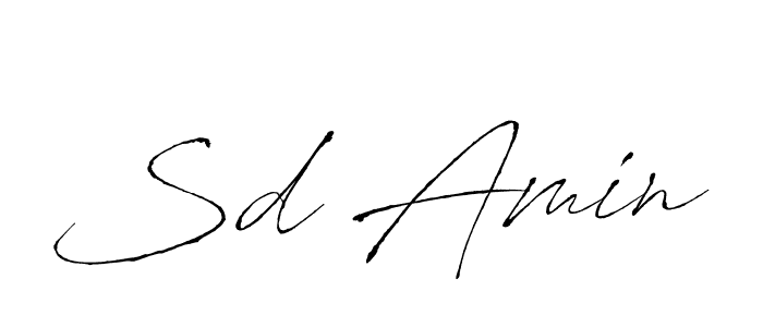 Use a signature maker to create a handwritten signature online. With this signature software, you can design (Antro_Vectra) your own signature for name Sd Amin. Sd Amin signature style 6 images and pictures png