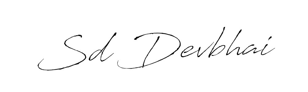 Make a beautiful signature design for name Sd Devbhai. With this signature (Antro_Vectra) style, you can create a handwritten signature for free. Sd Devbhai signature style 6 images and pictures png