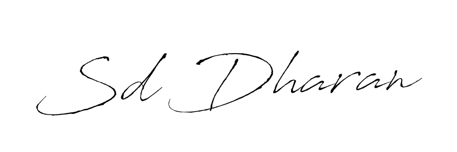 How to make Sd Dharan signature? Antro_Vectra is a professional autograph style. Create handwritten signature for Sd Dharan name. Sd Dharan signature style 6 images and pictures png