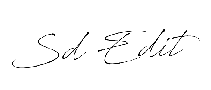 Use a signature maker to create a handwritten signature online. With this signature software, you can design (Antro_Vectra) your own signature for name Sd Edit. Sd Edit signature style 6 images and pictures png