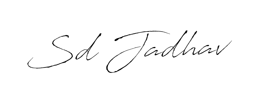 The best way (Antro_Vectra) to make a short signature is to pick only two or three words in your name. The name Sd Jadhav include a total of six letters. For converting this name. Sd Jadhav signature style 6 images and pictures png