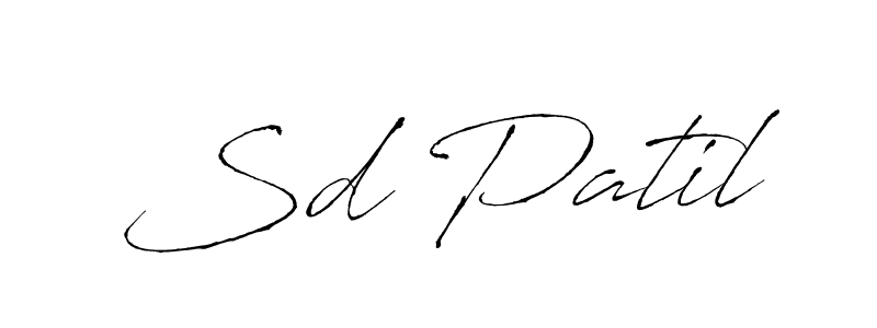 Design your own signature with our free online signature maker. With this signature software, you can create a handwritten (Antro_Vectra) signature for name Sd Patil. Sd Patil signature style 6 images and pictures png
