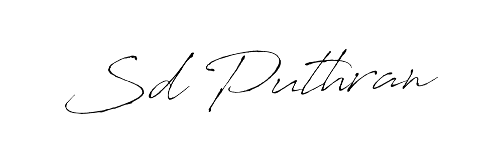 Make a beautiful signature design for name Sd Puthran. Use this online signature maker to create a handwritten signature for free. Sd Puthran signature style 6 images and pictures png