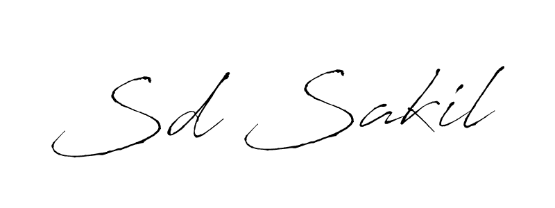 Use a signature maker to create a handwritten signature online. With this signature software, you can design (Antro_Vectra) your own signature for name Sd Sakil. Sd Sakil signature style 6 images and pictures png