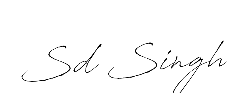 How to make Sd Singh name signature. Use Antro_Vectra style for creating short signs online. This is the latest handwritten sign. Sd Singh signature style 6 images and pictures png