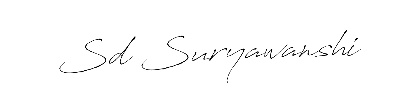 How to make Sd Suryawanshi name signature. Use Antro_Vectra style for creating short signs online. This is the latest handwritten sign. Sd Suryawanshi signature style 6 images and pictures png