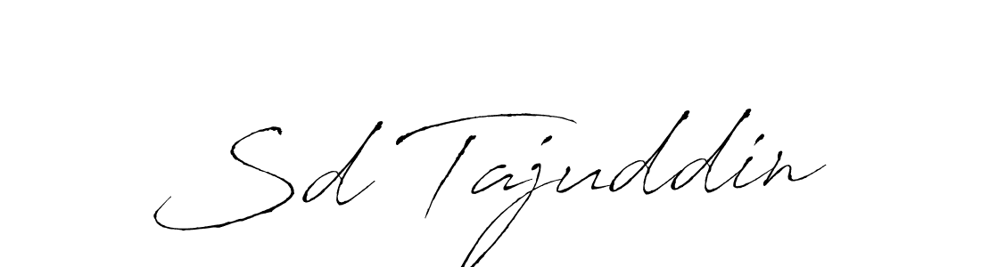 It looks lik you need a new signature style for name Sd Tajuddin. Design unique handwritten (Antro_Vectra) signature with our free signature maker in just a few clicks. Sd Tajuddin signature style 6 images and pictures png