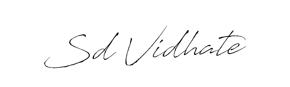 It looks lik you need a new signature style for name Sd Vidhate. Design unique handwritten (Antro_Vectra) signature with our free signature maker in just a few clicks. Sd Vidhate signature style 6 images and pictures png