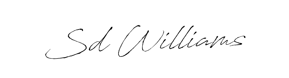 You should practise on your own different ways (Antro_Vectra) to write your name (Sd Williams) in signature. don't let someone else do it for you. Sd Williams signature style 6 images and pictures png