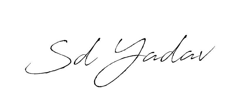 Also You can easily find your signature by using the search form. We will create Sd Yadav name handwritten signature images for you free of cost using Antro_Vectra sign style. Sd Yadav signature style 6 images and pictures png