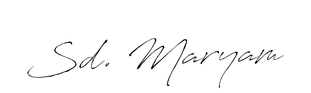 Design your own signature with our free online signature maker. With this signature software, you can create a handwritten (Antro_Vectra) signature for name Sd. Maryam. Sd. Maryam signature style 6 images and pictures png