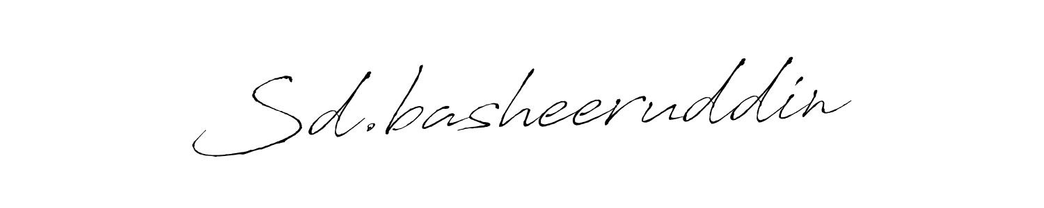 Create a beautiful signature design for name Sd.basheeruddin. With this signature (Antro_Vectra) fonts, you can make a handwritten signature for free. Sd.basheeruddin signature style 6 images and pictures png