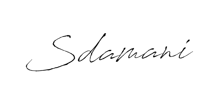 The best way (Antro_Vectra) to make a short signature is to pick only two or three words in your name. The name Sdamani include a total of six letters. For converting this name. Sdamani signature style 6 images and pictures png